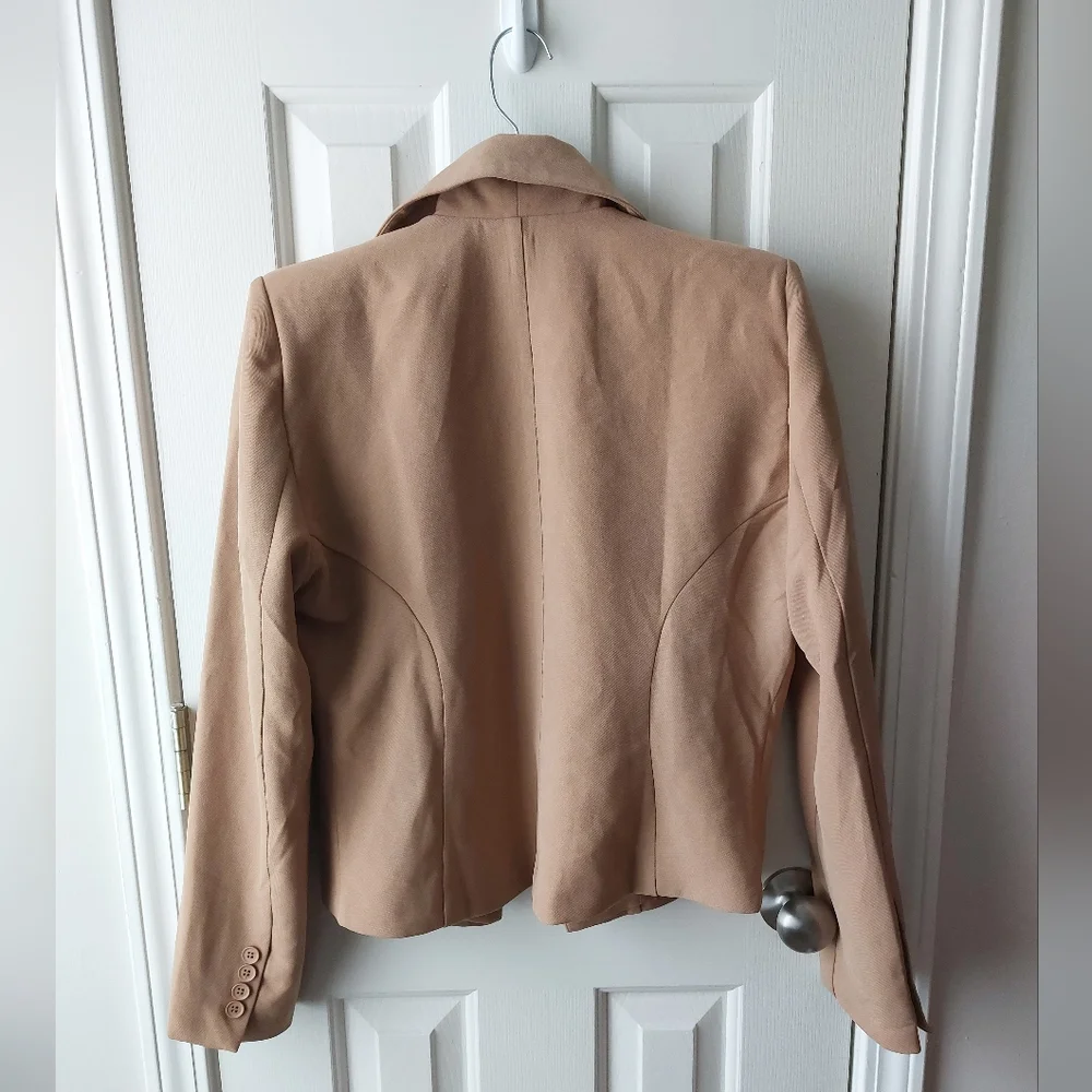 JLUXLABEL - NWT Women's Tan/Beige Suit Jacket Business Blazer - Picture 3 of 13